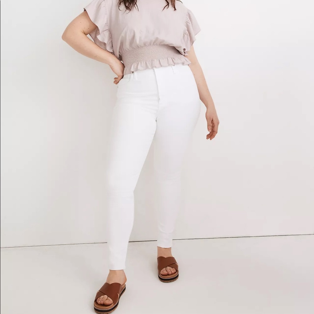MADEWELL JEANS NWT | Madewell curvy high rise skinny in pure white | size 30